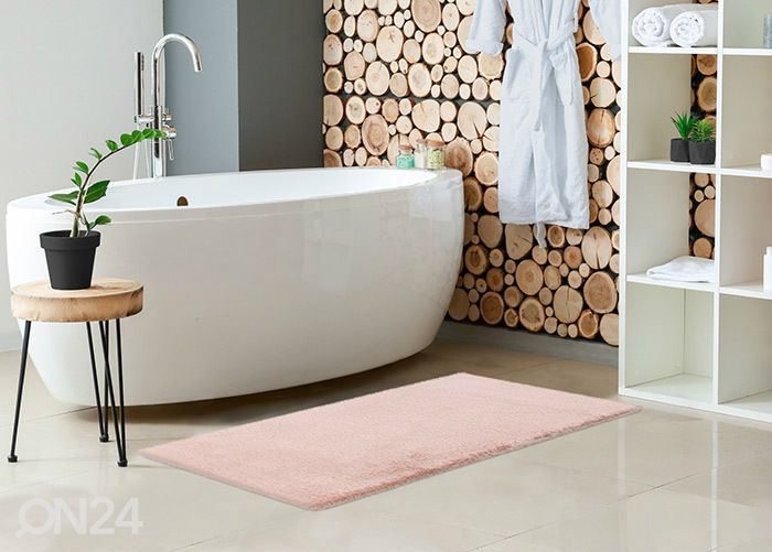 Kylpyhuoneen matto Heaven Powder Pink 40x60 cm kuvasuurennos