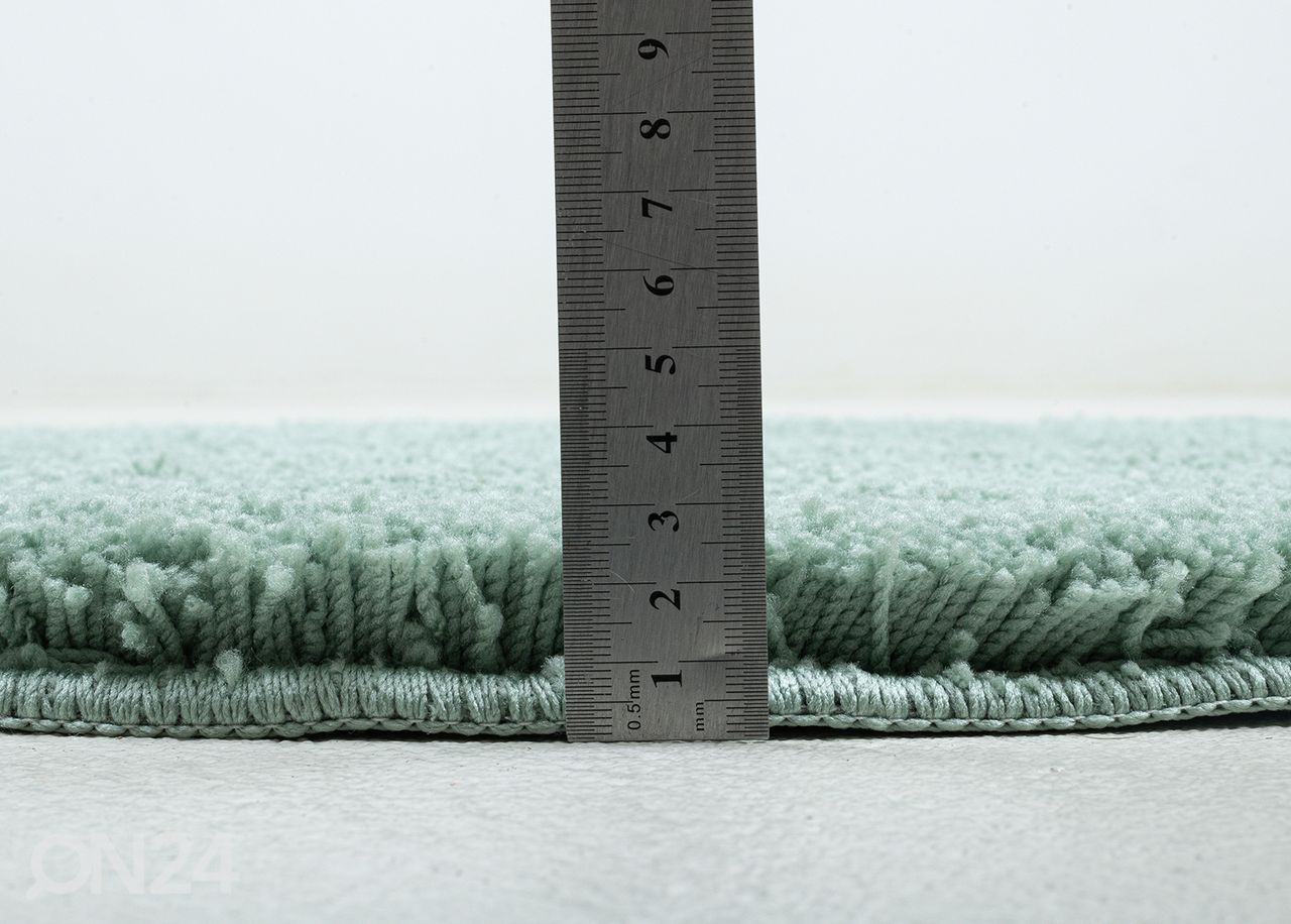 Kylpyhuoneen matto om Tailor Cozy Bath Uni Ø60 cm, mintunvihreä kuvasuurennos