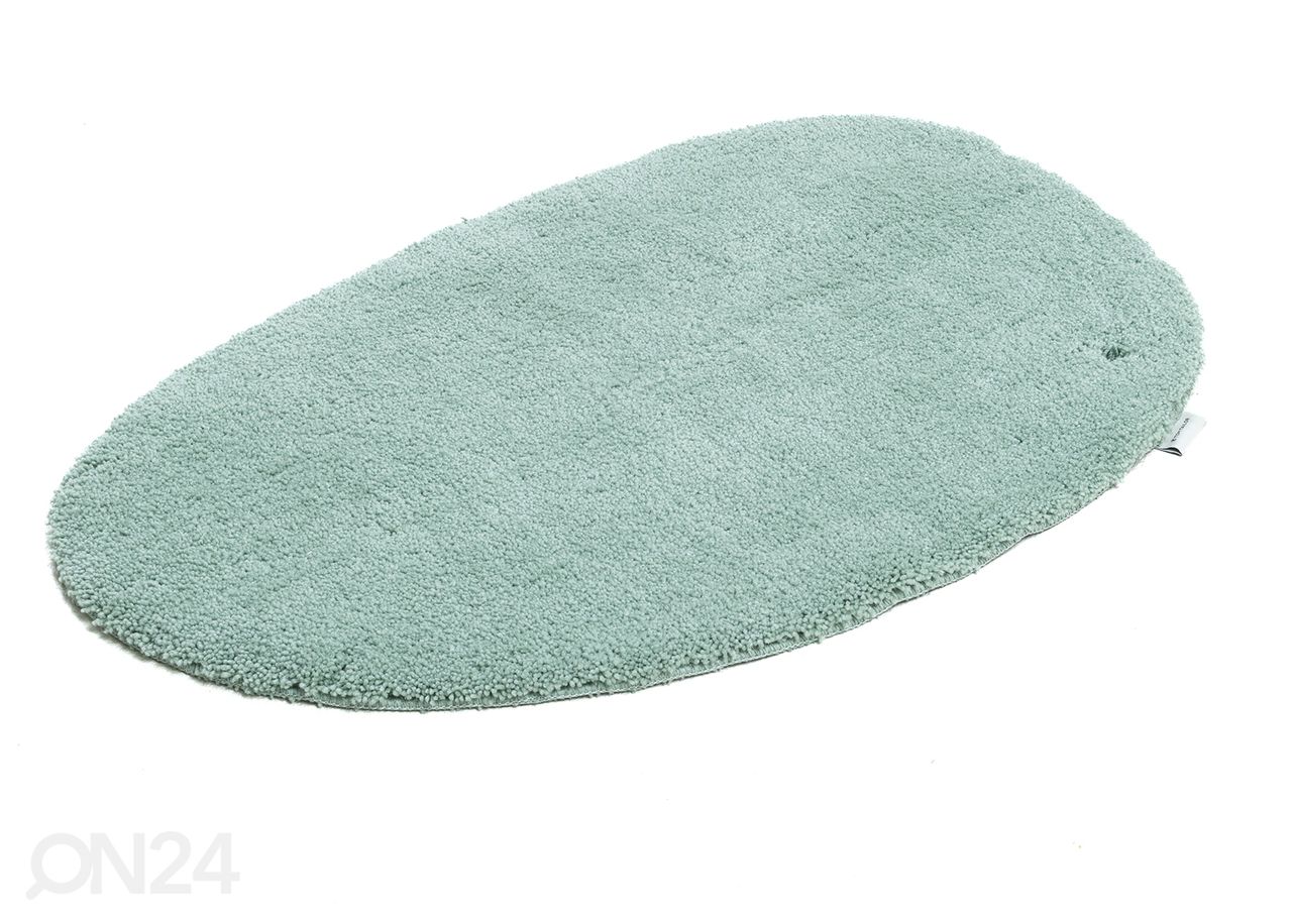 Kylpyhuoneen matto om Tailor Cozy Bath Uni Pebble 60x100 cm, mintunvihreä kuvasuurennos