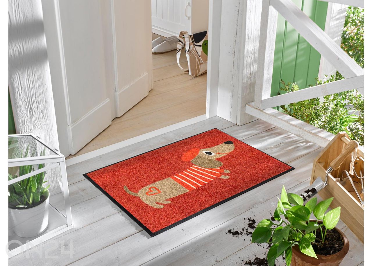 Kynnysmatto Monsieur Chien, 50x75 cm kuvasuurennos