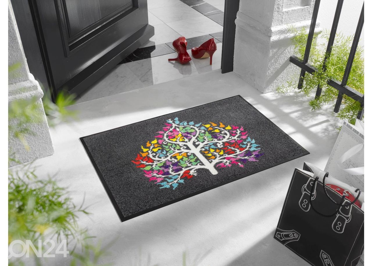 Kynnysmatto Tree Heart 50x75 cm kuvasuurennos