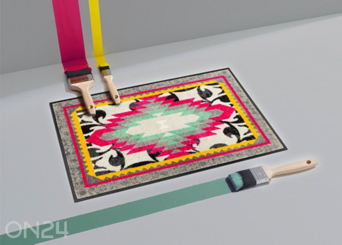 Kynnysmatto Tribal Pop 50x75 cm kuvasuurennos