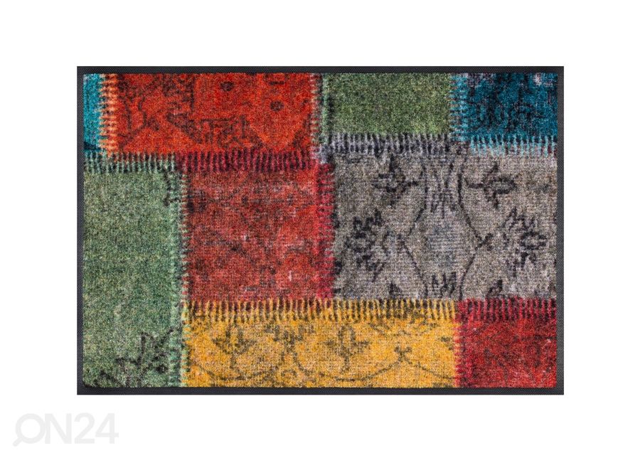 Kynnysmatto Vintage Patches 50x75 cm kuvasuurennos