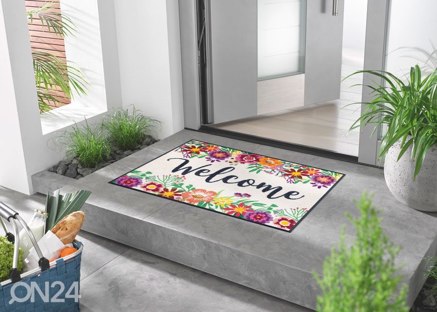 Kynnysmatto Welcome Blooming 50x75 cm kuvasuurennos