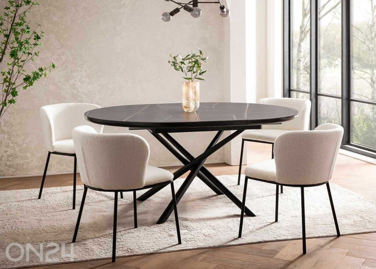 Laajennettava ruokapöytä Ø120 cm kuvasuurennos