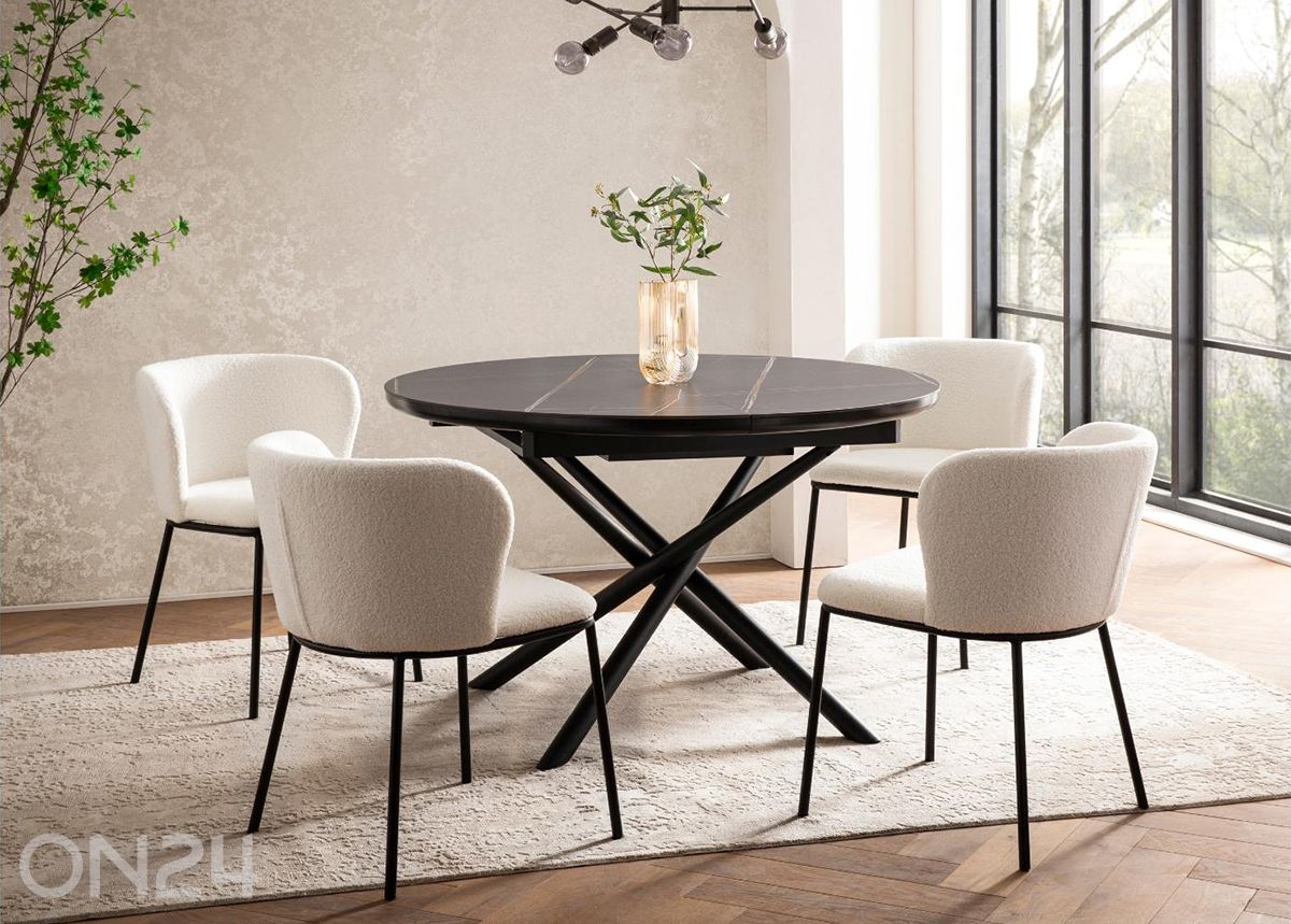 Laajennettava ruokapöytä Ø120 cm kuvasuurennos