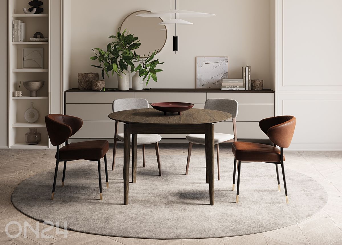 Laajennettava ruokapöytä Plot Ø 90x90/210 cm kuvasuurennos