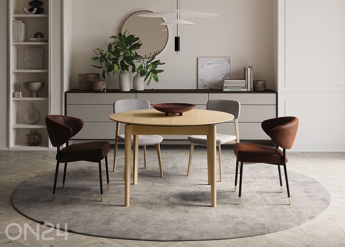 Laajennettava ruokapöytä Plot Ø 90x90/210 cm kuvasuurennos