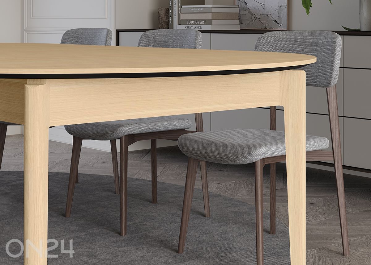 Laajennettava ruokapöytä Plot Ø 90x90/210 cm kuvasuurennos