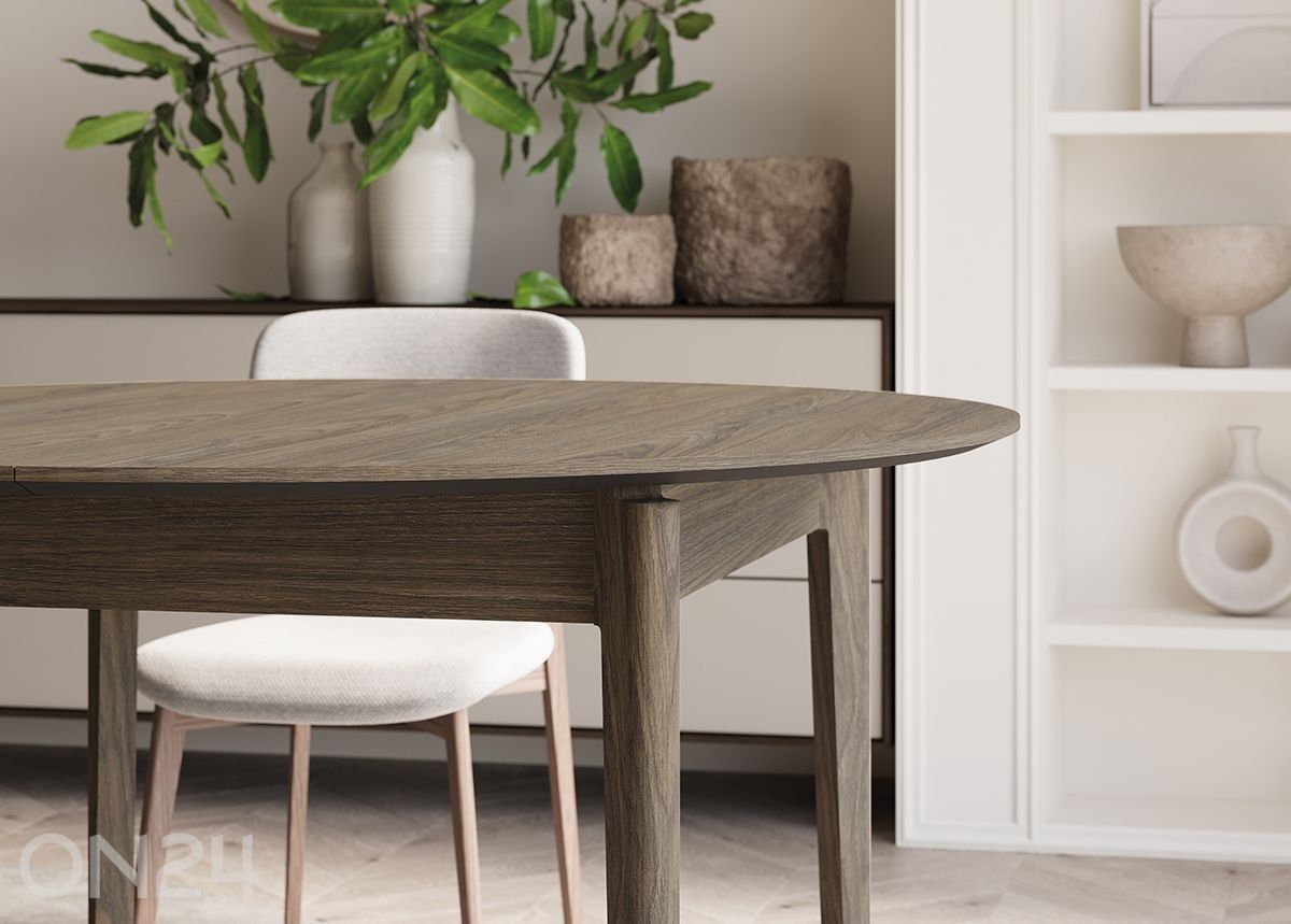 Laajennettava ruokapöytä Plot Ø 90x90/210 cm kuvasuurennos