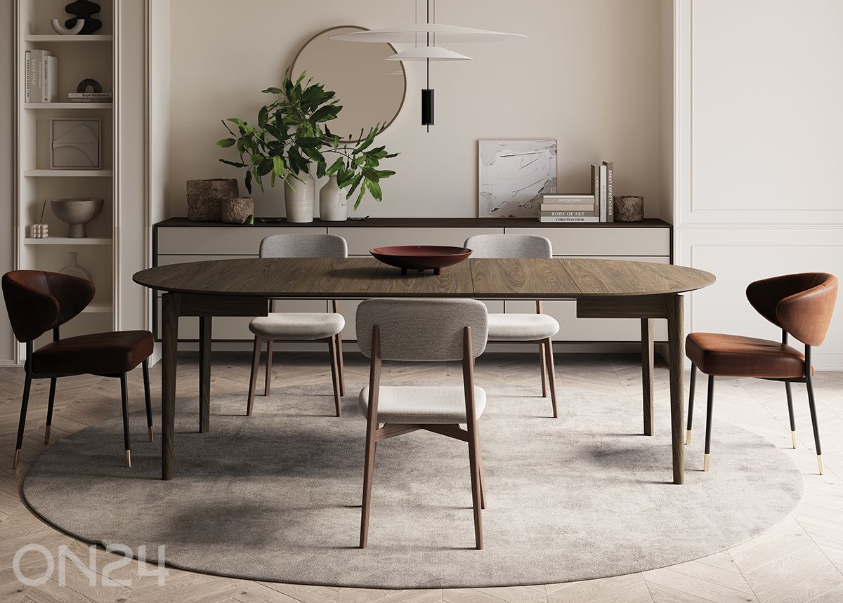 Laajennettava ruokapöytä Plot Ø 90x90/210 cm kuvasuurennos