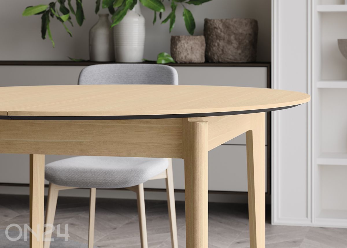 Laajennettava ruokapöytä Plot Ø120x120/240 cm kuvasuurennos