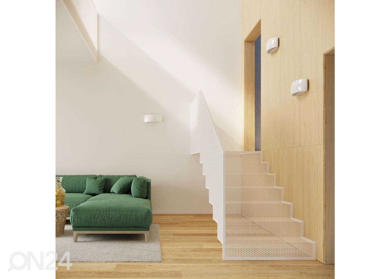 Lakattu seinävalaisin Pontius, kiiltävä valkoinen kuvasuurennos