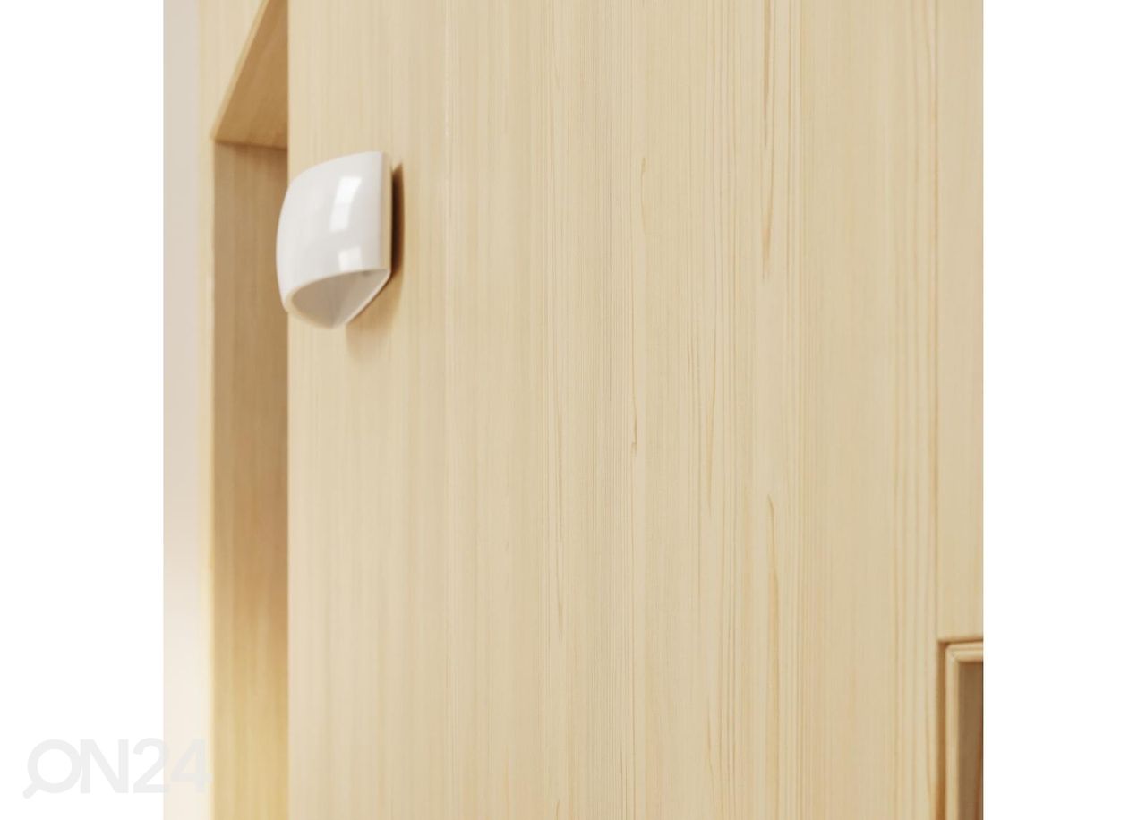 Lakattu seinävalaisin Pontius, kiiltävä valkoinen kuvasuurennos