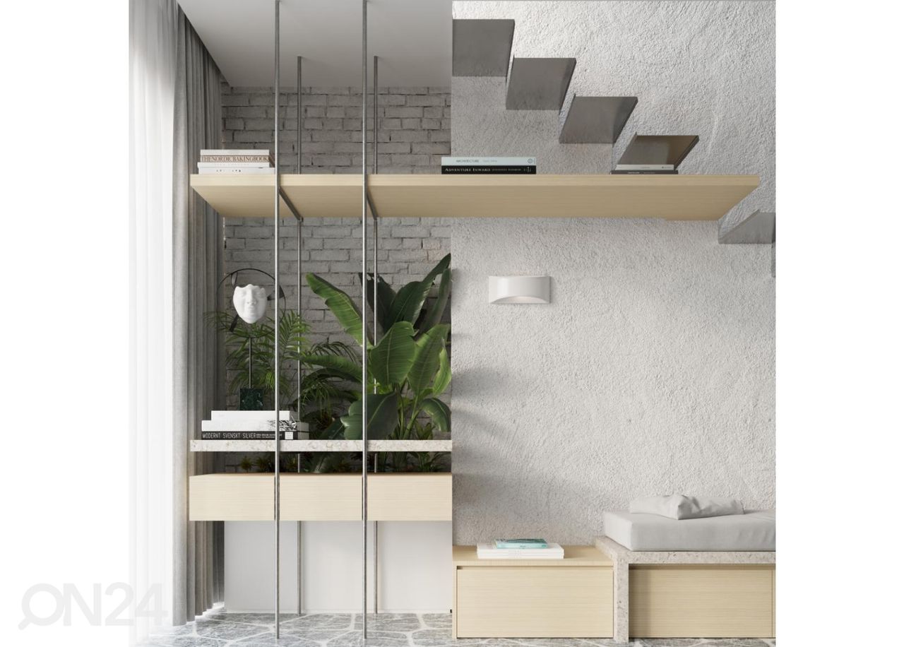 Lakattu seinävalaisin Vixen, kiiltävä valkoinen kuvasuurennos