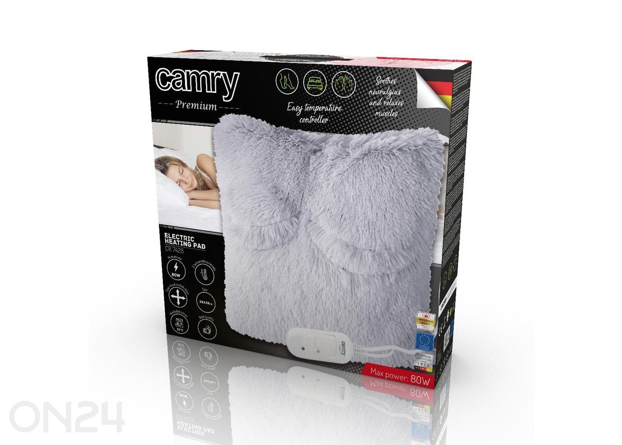 Lämmitettävä tyyny Camry CR 7428, 38 × 38 cm, harmaa kuvasuurennos