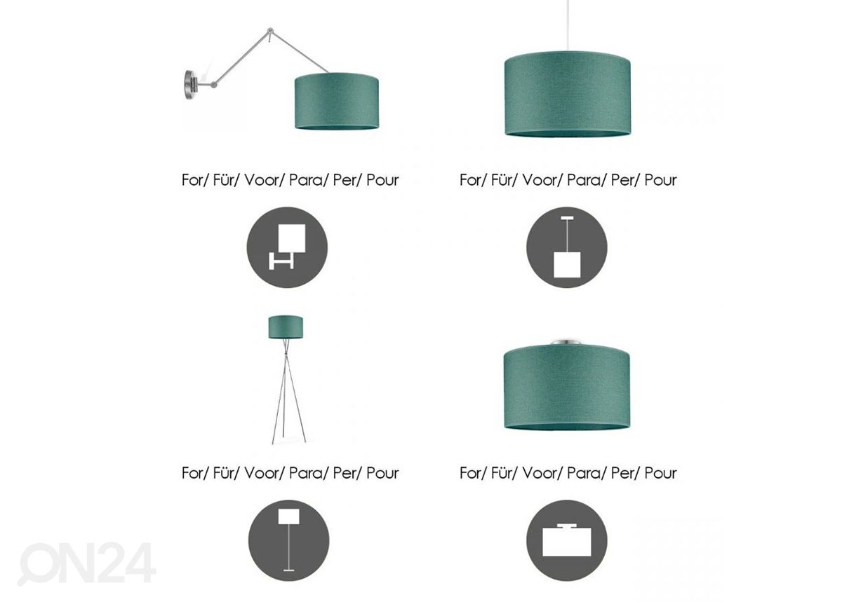 Lampunvarjostin Canvas ⌀30xh20 cm kuvasuurennos