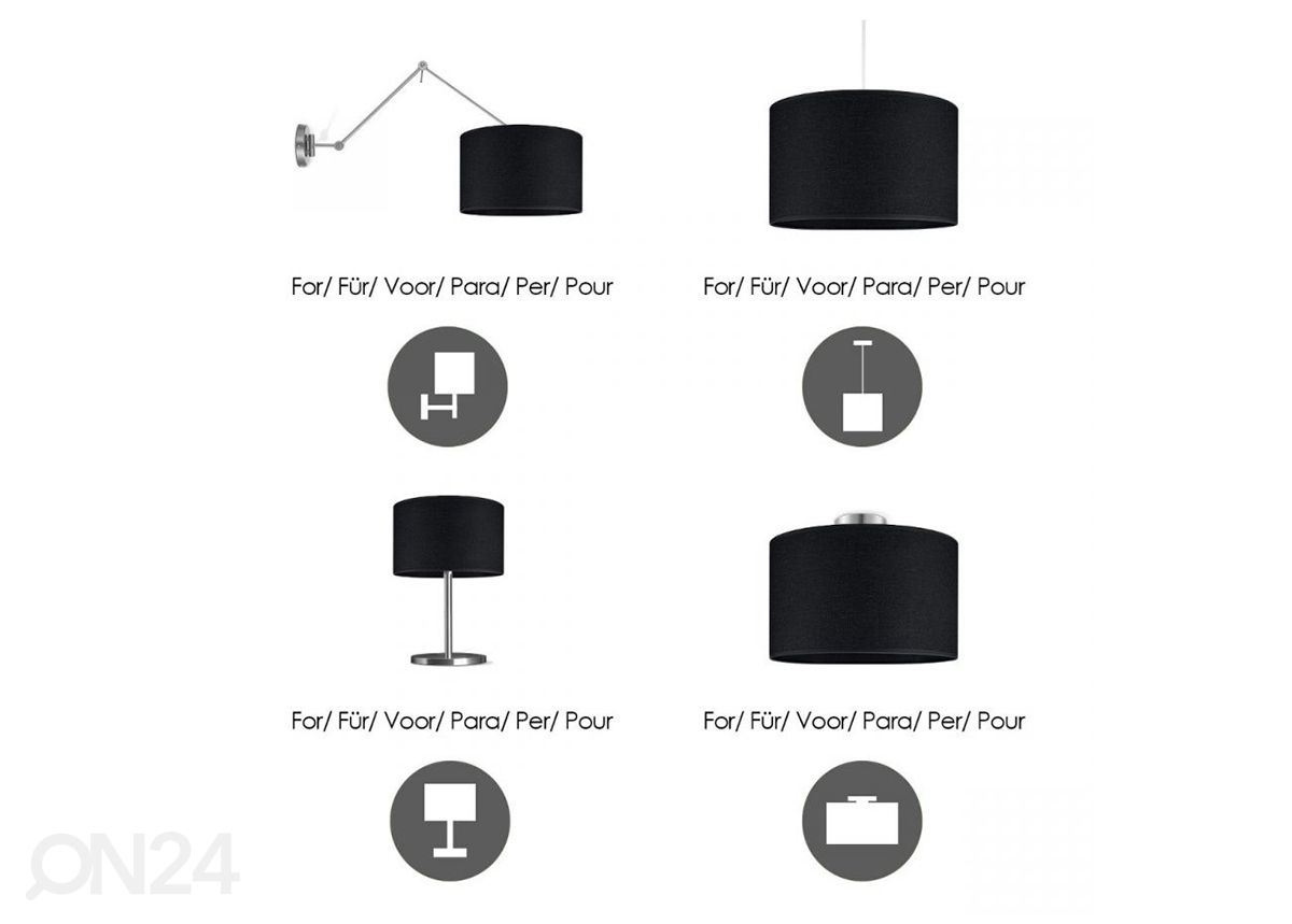 Lampunvarjostin Canvas ⌀35xh21 cm kuvasuurennos