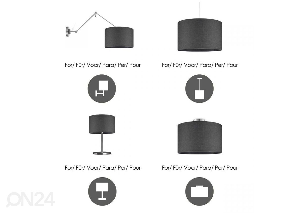 Lampunvarjostin Canvas ⌀35xh21 cm kuvasuurennos