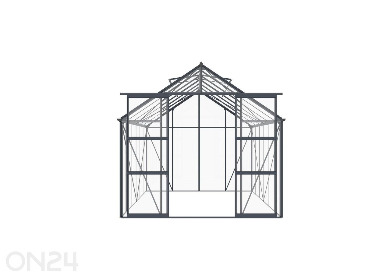 Lasikasvihuone Elegant 8,94 m², harmaa kuvasuurennos