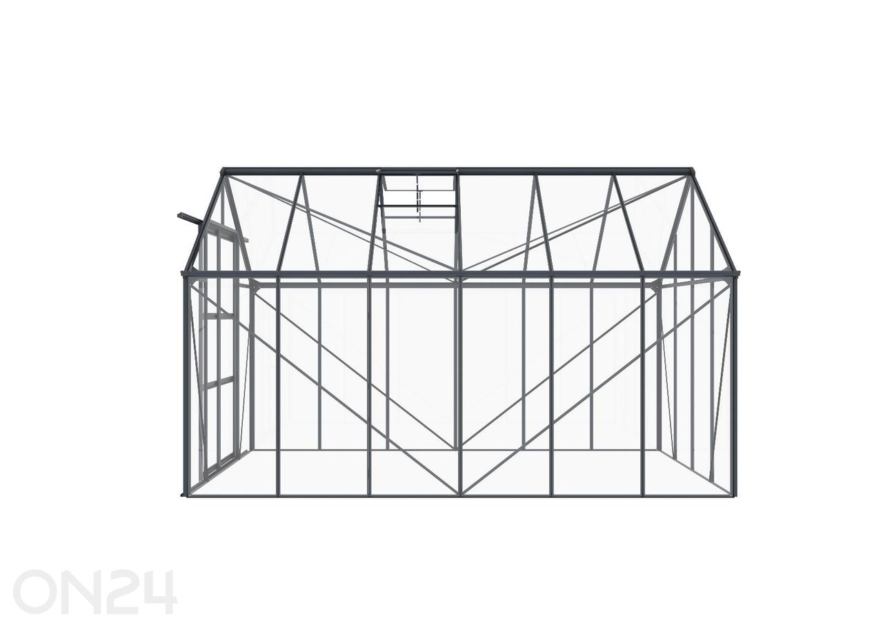 Lasikasvihuone Elegant 8,94 m², harmaa kuvasuurennos