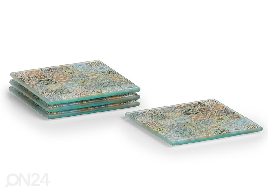 Lasinalustat Mosaiikki 4 kpl kuvasuurennos