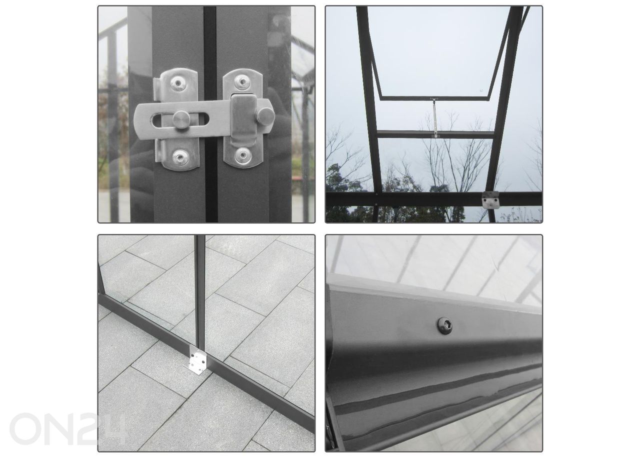 Lasinen kasvihuone 4,3 m² kuvasuurennos