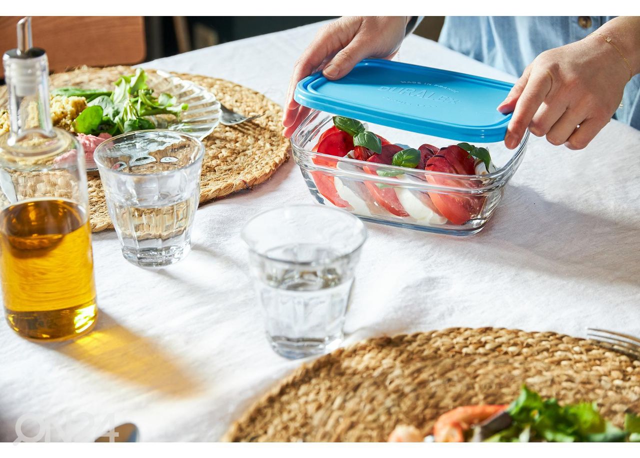 Lasinen säilytysrasia kannella 2 L kuvasuurennos