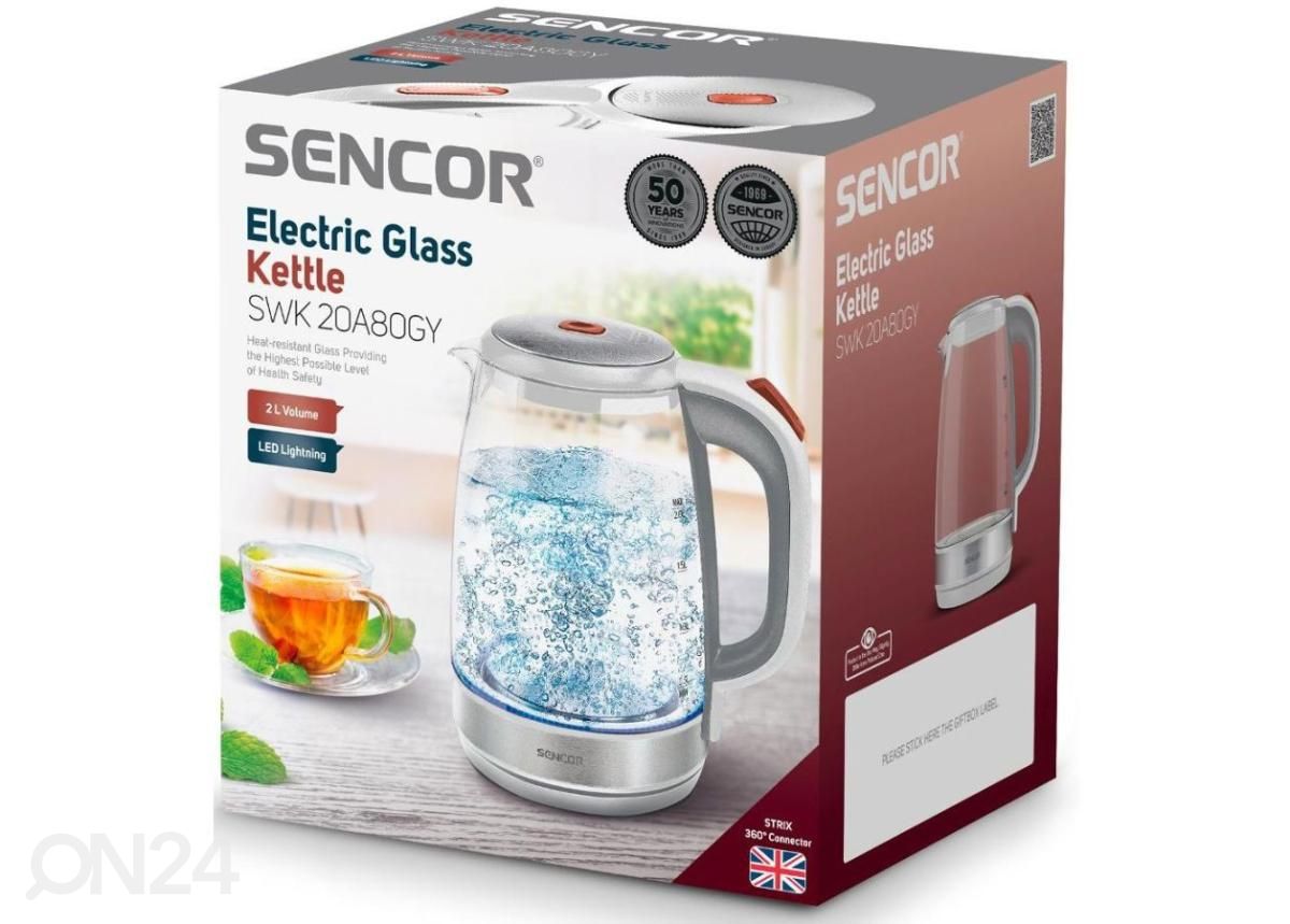 Lasinen vedenkeitin Sencor SWK20A80GY kuvasuurennos