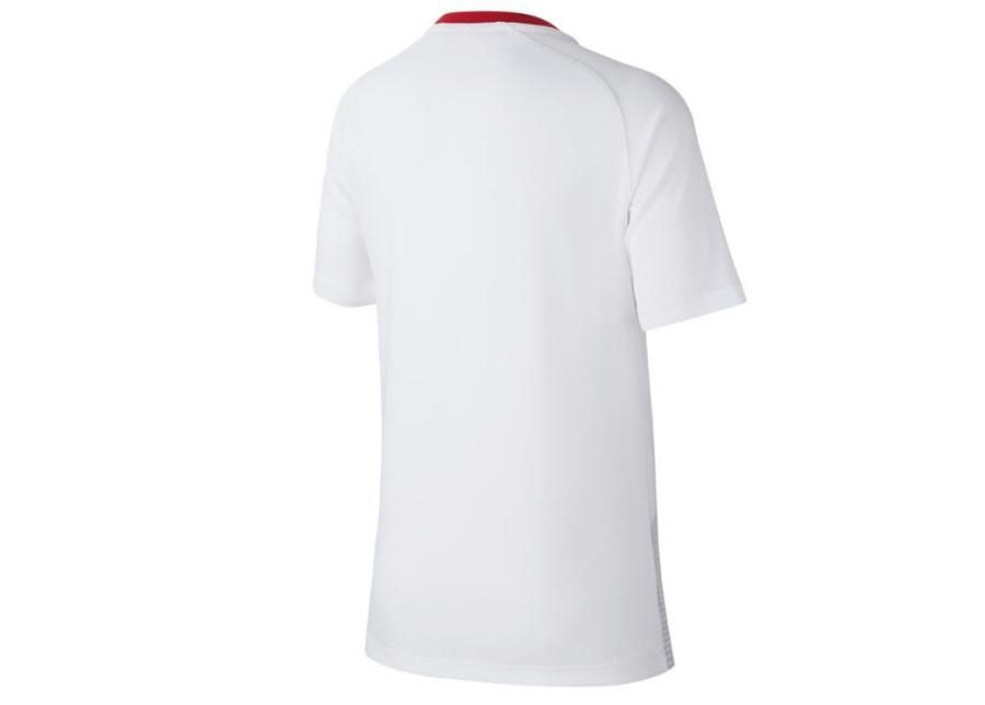 Lasten jalkapallopaita Nike Polska Breathe Football Top Home Jr 894013-100 kuvasuurennos