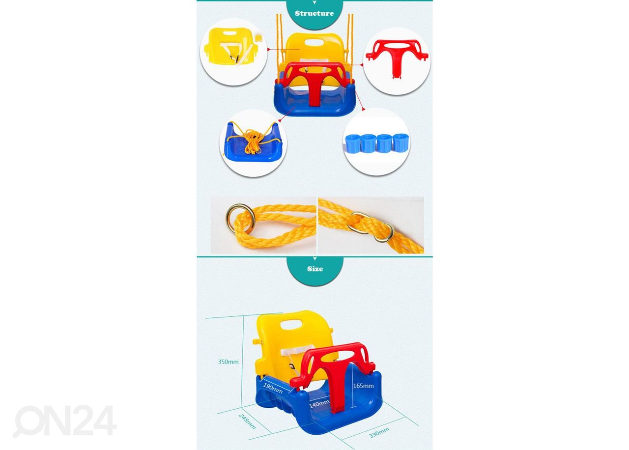 Lasten keinu 3in1 kuvasuurennos