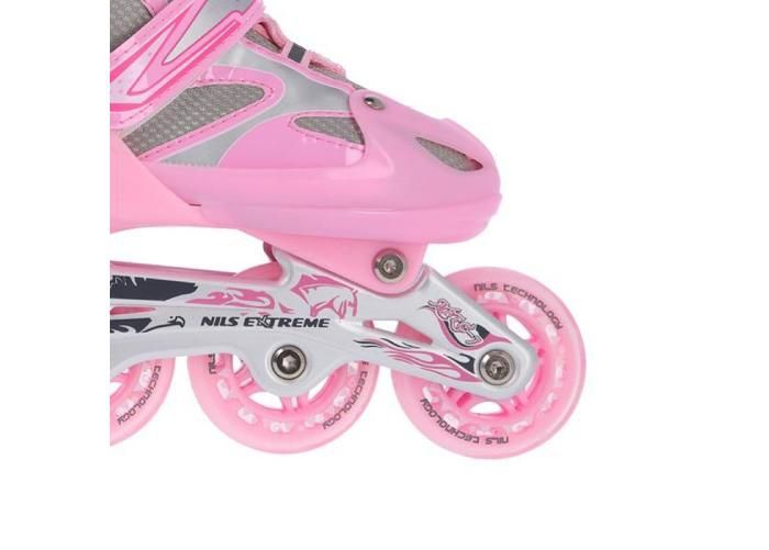 Lasten luistimet / rullaluistimet Nils Extreme Pink 2W1 31-34 NH18366 kuvasuurennos