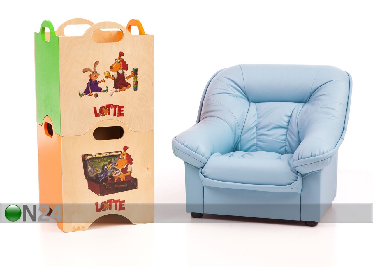 Lasten nojatuoli Mini Spencer + lelulaatikko Lotte kuvasuurennos