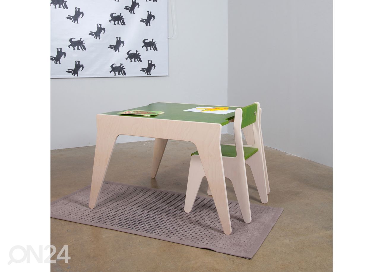 Lasten pöytä suuri Ahoi 76x80xh59 cm kuvasuurennos