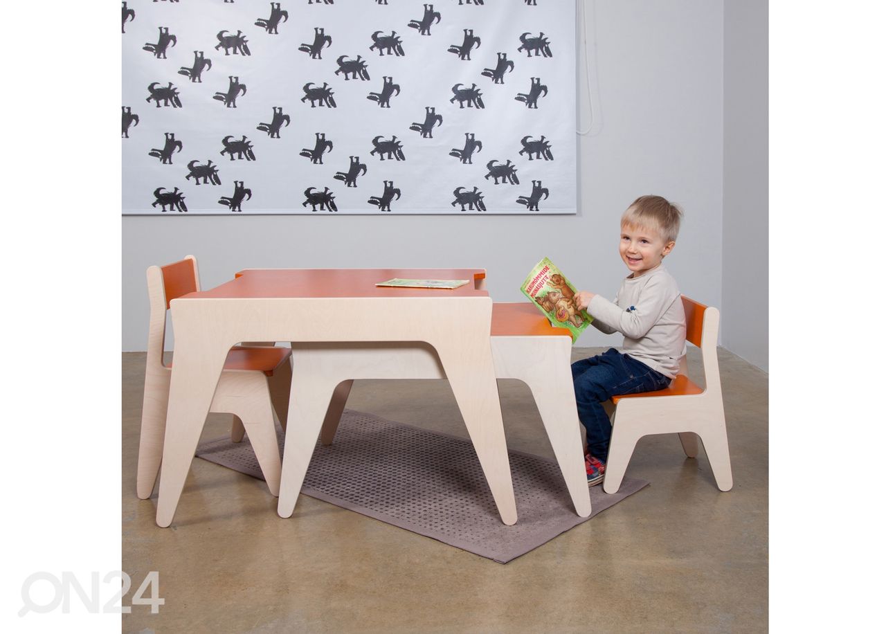 Lasten pöytä suuri Ahoi 76x80xh59 cm kuvasuurennos