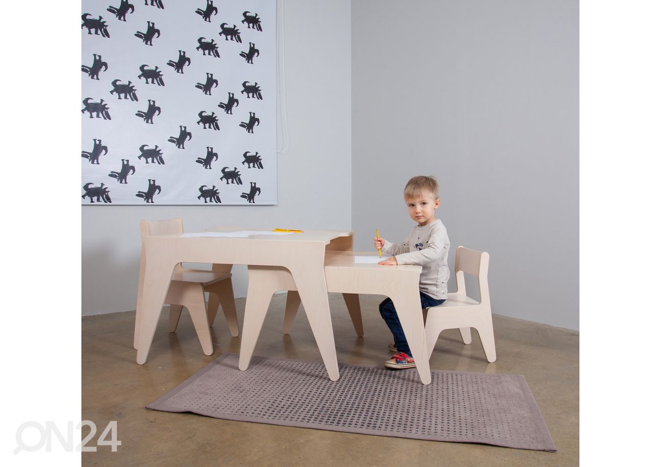 Lasten pöytä suuri Ahoi 76x80xh59 cm kuvasuurennos