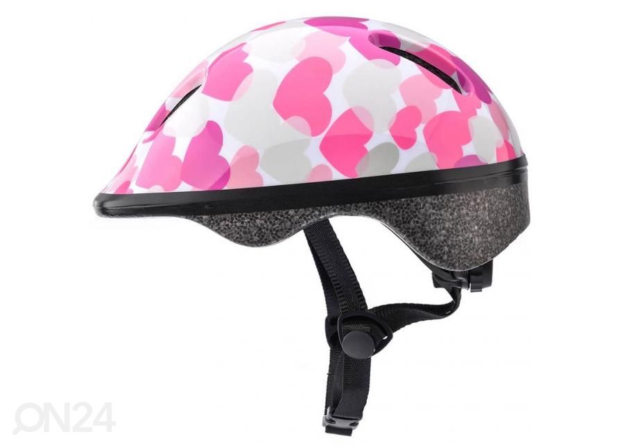 Lasten pyöräilykypärä Meteor KS06 Hearts roosa, koko XS 44-48 cm, Jr kuvasuurennos