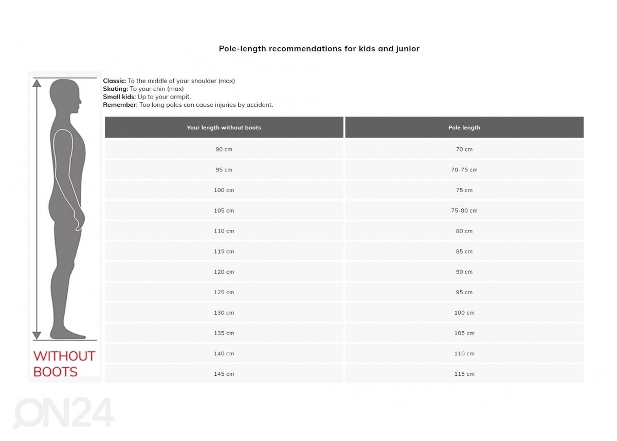 Lasten suksipaketti suomukuviolla 120-140 cm kuvasuurennos