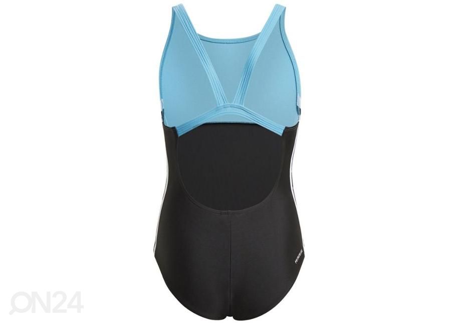 Lasten uimapuku Adidas Girls Colorblock 3S kuvasuurennos
