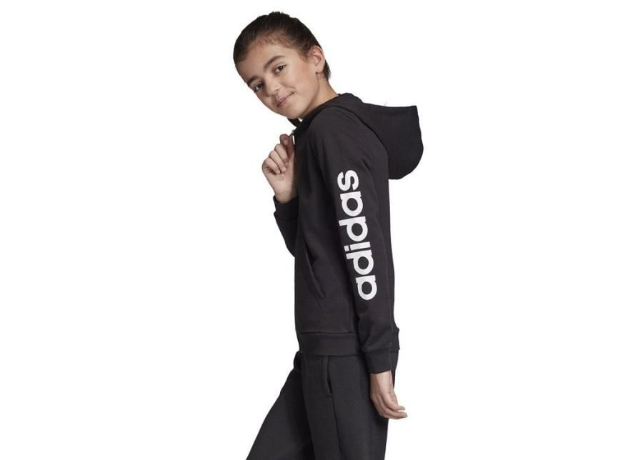 Lasten verryttelypaita Adidas YG E LIN FZ HD JR EH6124 musta kuvasuurennos