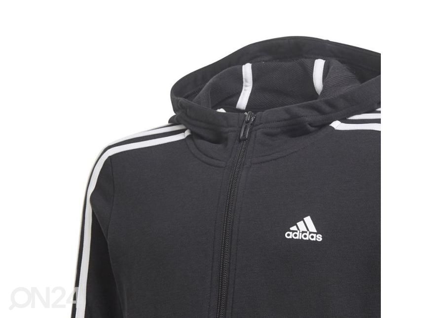 Lasten verryttelytakki Adidas Essentials 3S Full-zip Hoodie Jr GQ8356 kuvasuurennos