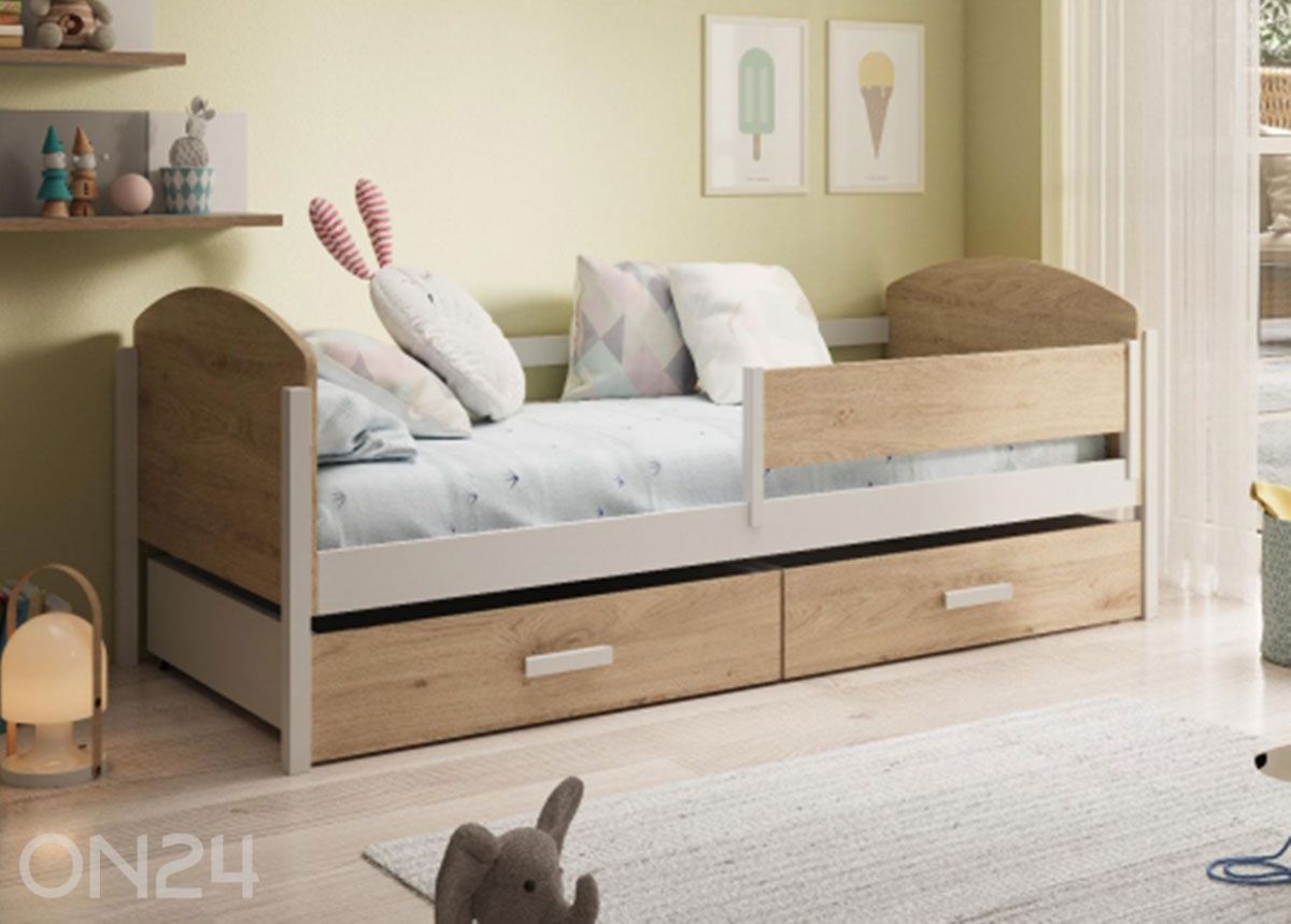 Lastensänky Kalia patjalla, koko 90x200 cm kuvasuurennos