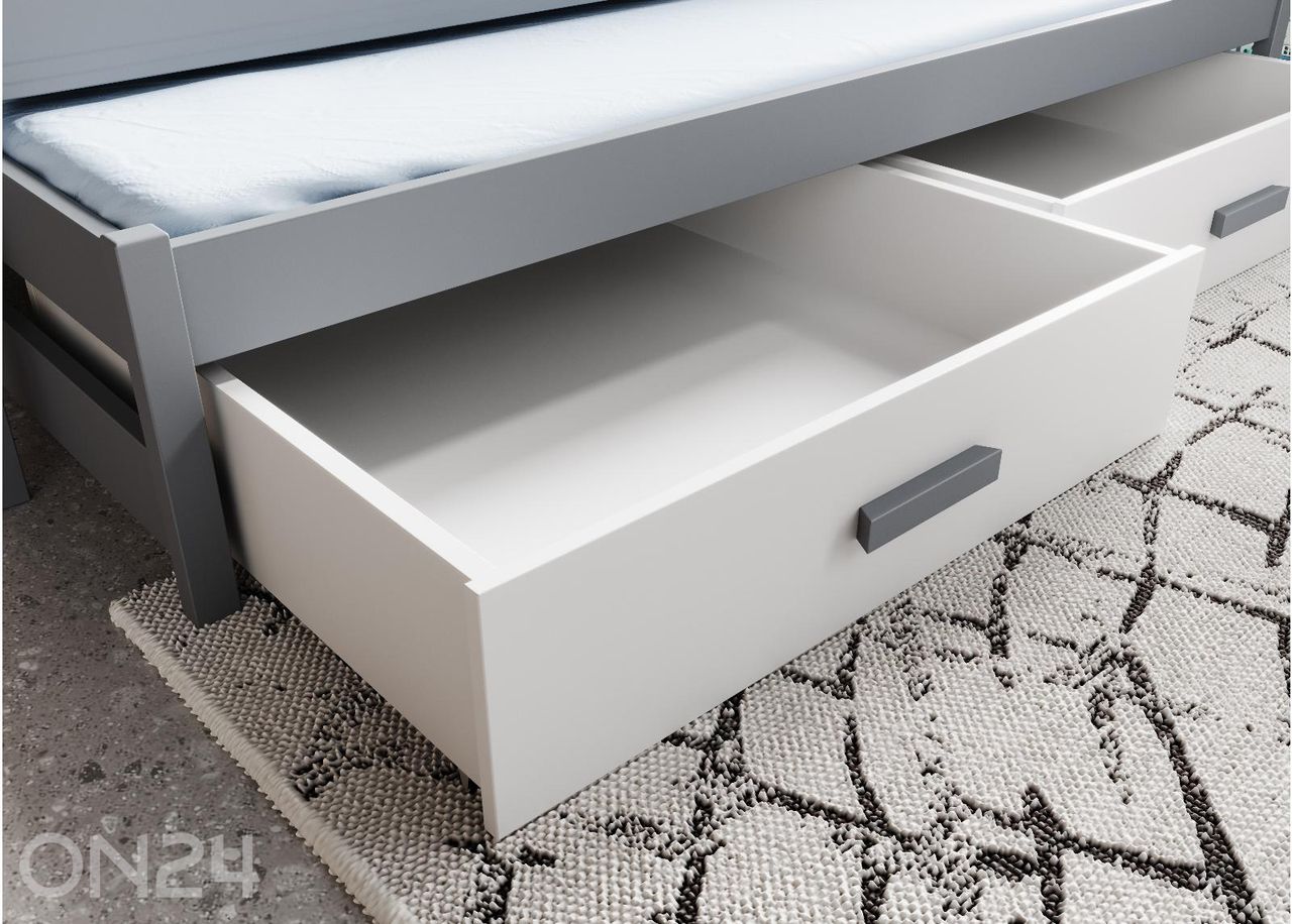 Lastensänky OLEN vedettävällä lisävuoteella, koko 90x200 cm kuvasuurennos