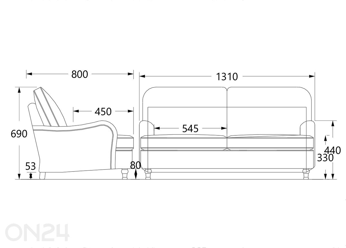 Lastensohva Howard 3-istuttava kuvasuurennos