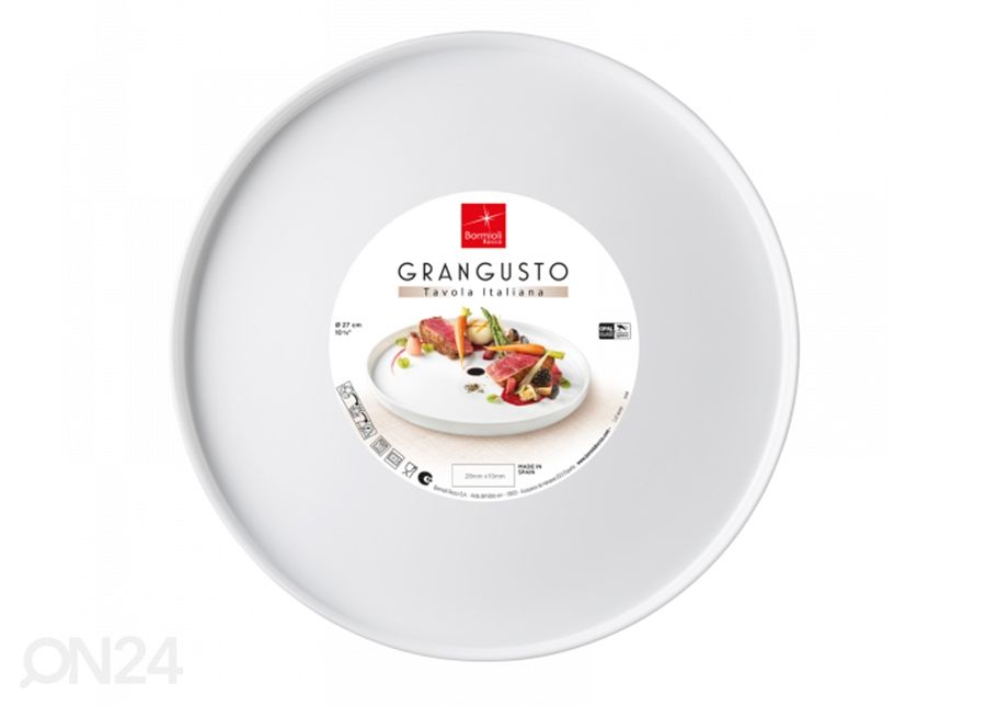 Lautanen Grangusto Ø 27 cm, valkoinen, 2 kpl kuvasuurennos