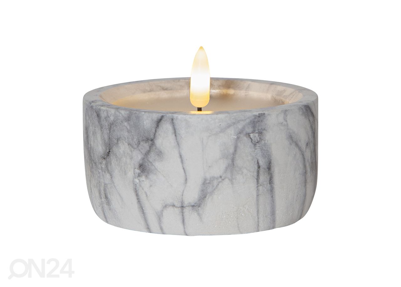 LED-kynttilä Flamme Marble kuvasuurennos