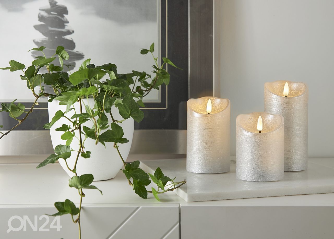 LED-kynttilä Flamme Rustic kuvasuurennos