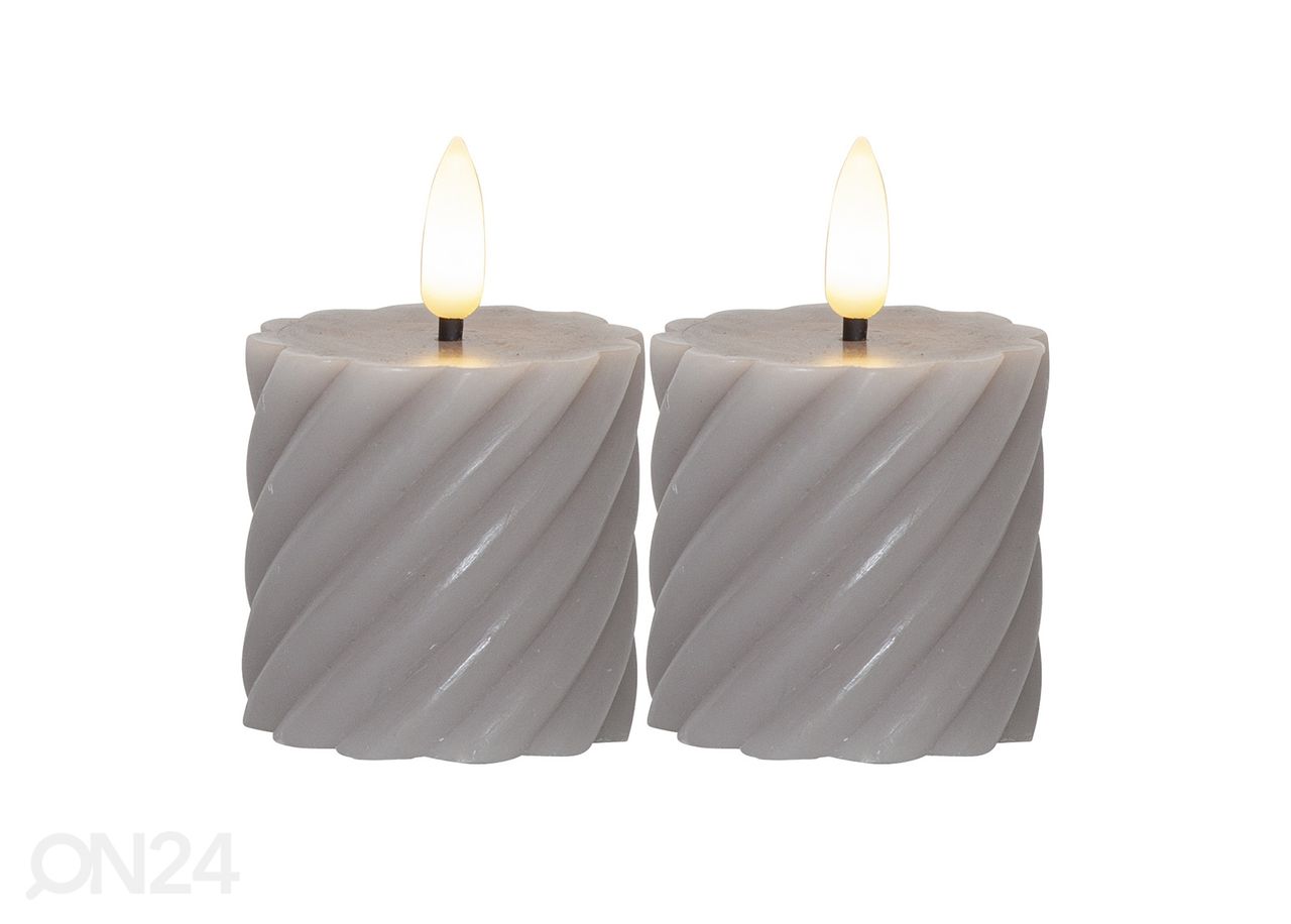 LED-kynttilät Flamme Swirl 2 kpl kuvasuurennos
