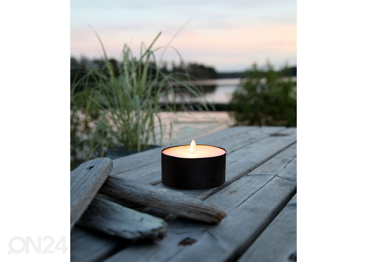 LED ulkokynttilä Torch, musta kuvasuurennos