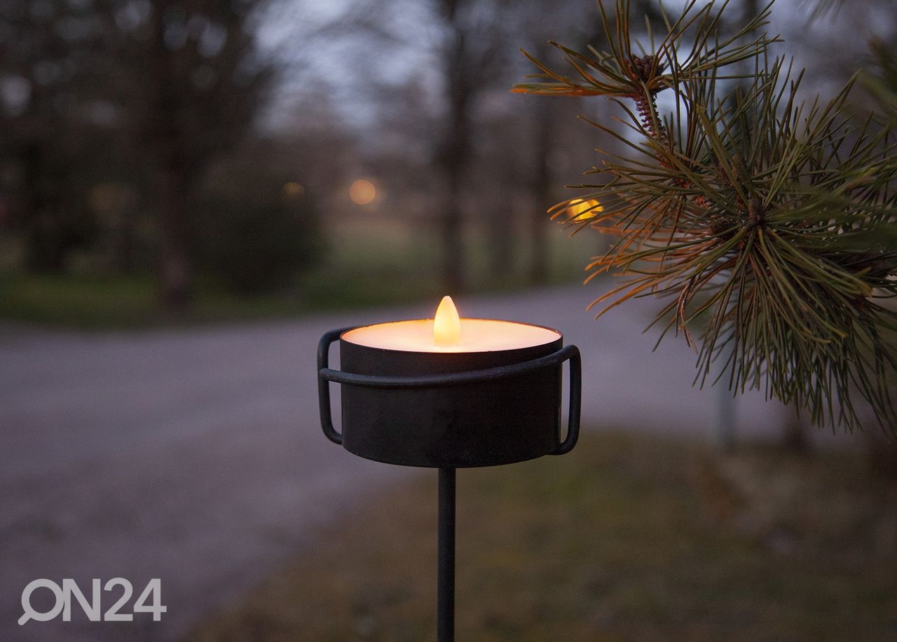 LED ulkokynttilä Torch, musta kuvasuurennos